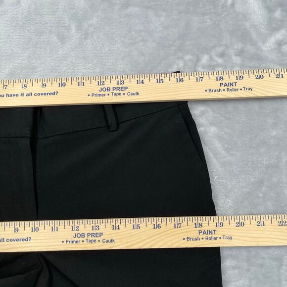 Ann Taylor Dress Pants Womens 6 Black Flat Front Mid-rise 30" Inseam Office - Picture 6 of 14